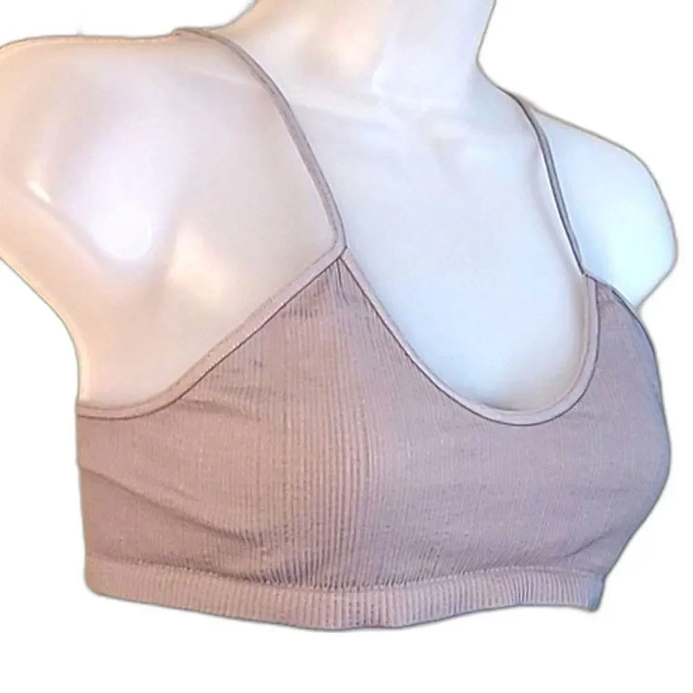 Free People Crop Cami Yoga Bralette Cut Out Athletic Tank Top Spaghetti Straps